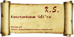 Kesztenbaum Sára névjegykártya