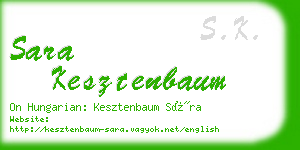 sara kesztenbaum business card